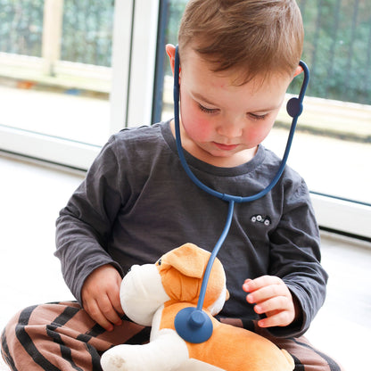 Baby Ellor Store silicone vet set with soft, colorful tools for pretend play and early veterinary education.
