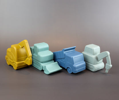 Baby Ellor silicone vehicle bath toy featuring colorful car shapes for bath time fun and sensory play.