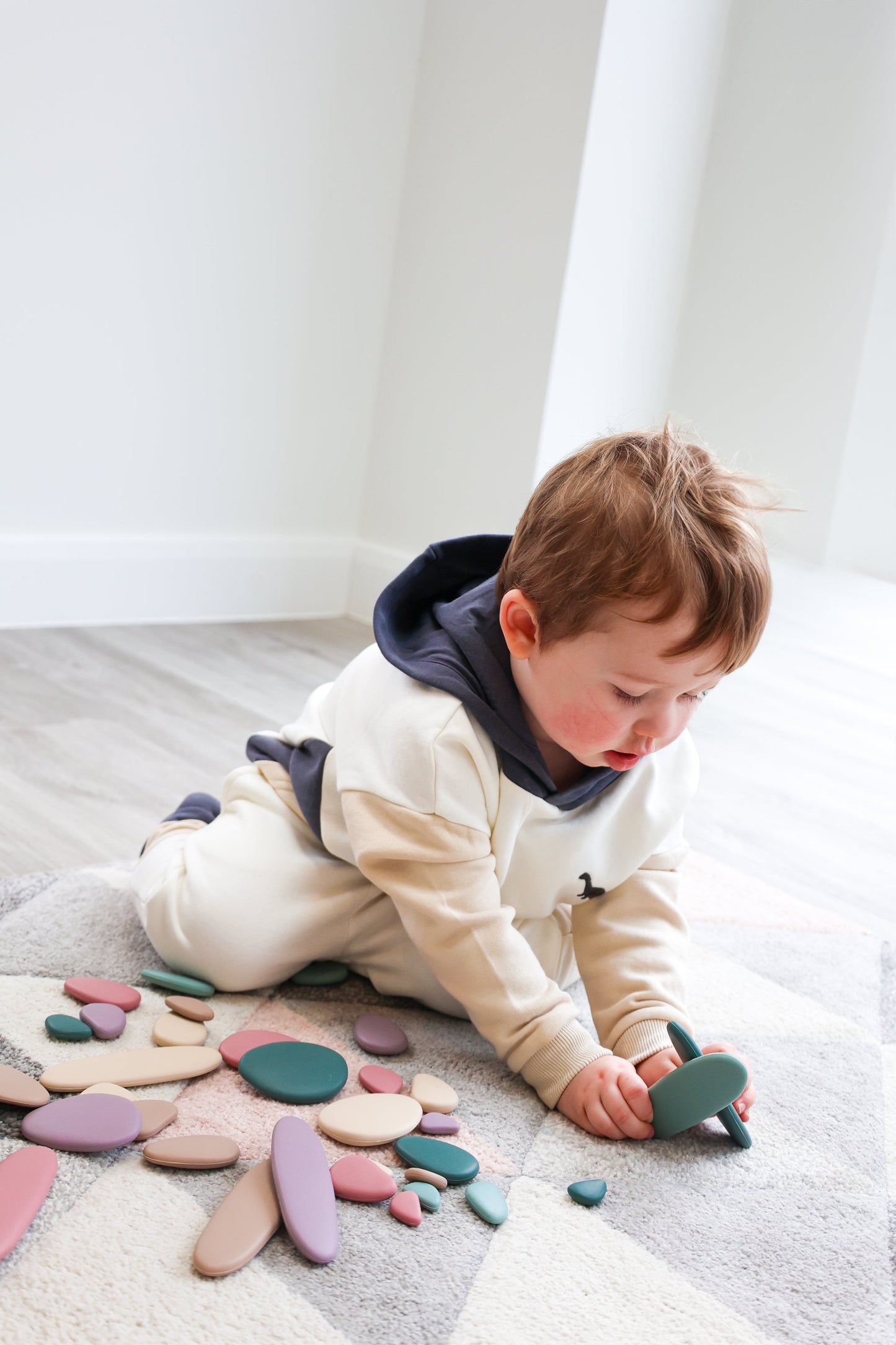 Ellor & Co. Little Builders Bundle with colorful wooden blocks and tools for creative play and early childhood development.