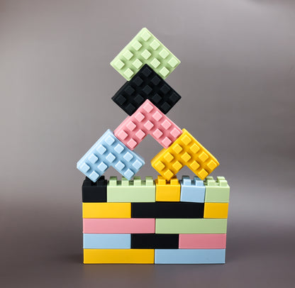 20-piece silicone brick set from Baby Ellor Store, colorful flexible building blocks for children.